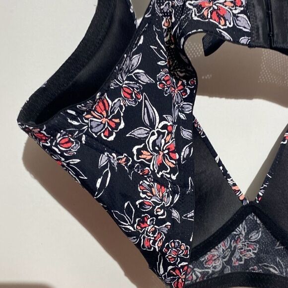 Nautica Intimates Women's Multicolor Floral Adjustable Strap Wireless Bra Sz 42D - Picture 9 of 9